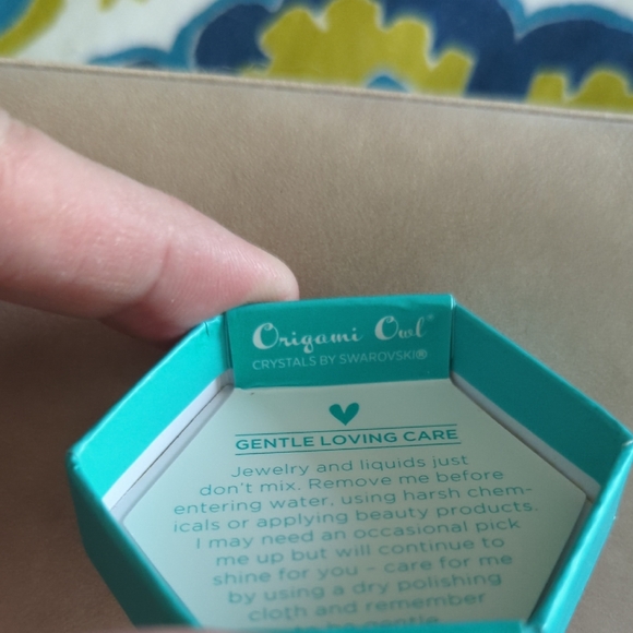 Origami Owl Turquoise Hexagonal Jewelry Holder - Picture 6 of 7